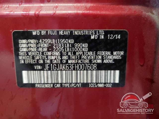 JF1GJAK63FH007608 2015 SUBARU IMPREZA photo no. 12