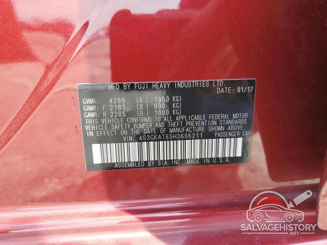 4S3GKAT65H3606211 2017 SUBARU IMPREZA photo no. 12
