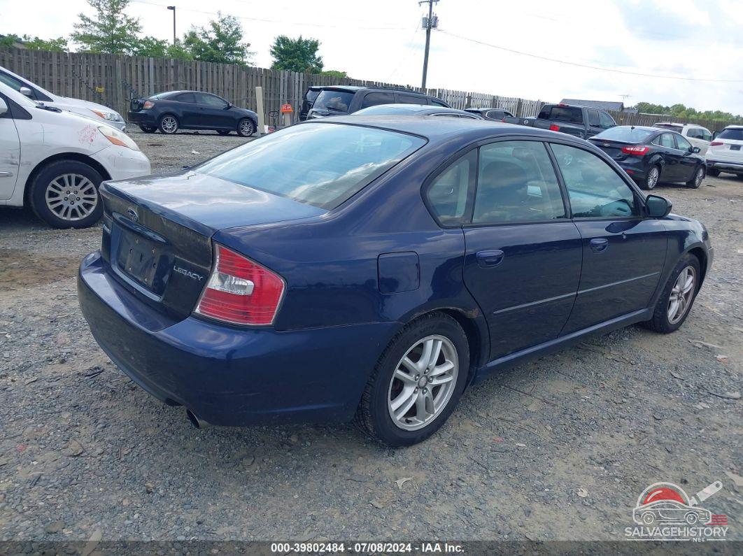 4S3BL616X57206043 2005 SUBARU LEGACY photo no. 4