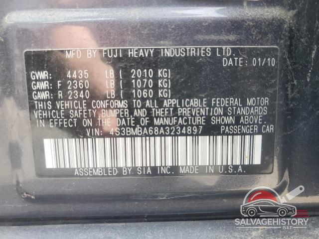 4S3BMBA68A3234897 2010 SUBARU LEGACY photo no. 12