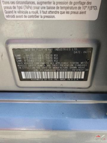 4S3BMBA63B3251432 2011 SUBARU LEGACY photo no. 12