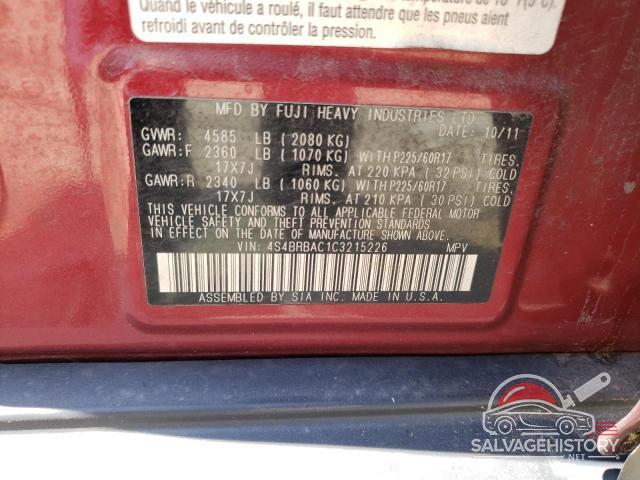 4S4BRBAC1C3215226 2012 SUBARU LEGACY photo no. 13