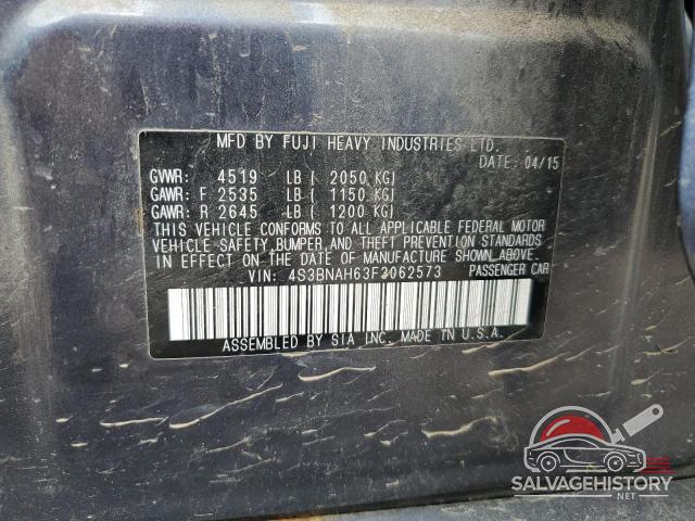 4S3BNAH63F3062573 2015 SUBARU LEGACY photo no. 12