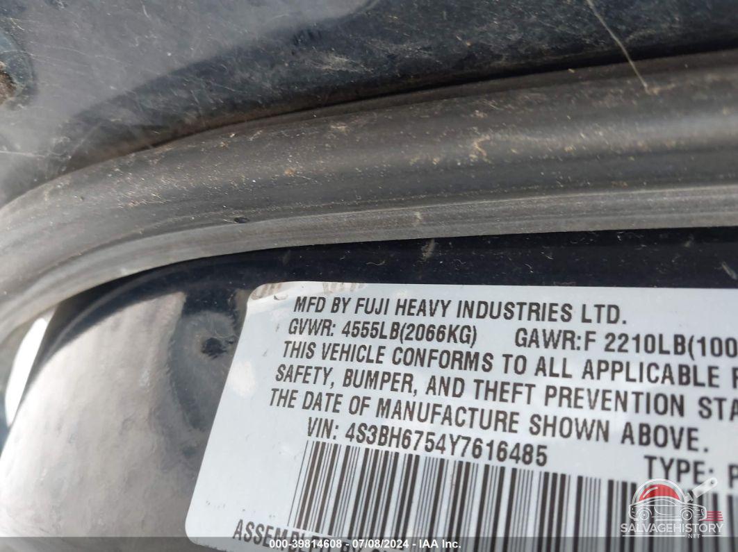 4S3BH6754Y7616485 2000 SUBARU OUTBACK photo no. 9