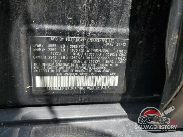 4S4BRBKC9D3285153 2013 SUBARU OUTBACK photo no. 13