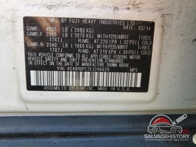 4S4BRBPC7E3296629 2014 SUBARU OUTBACK photo no. 11