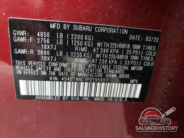 4S4BTANC1P3195927 2023 SUBARU OUTBACK photo no. 14