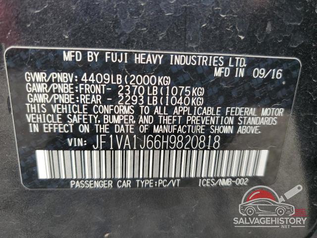 JF1VA1J66H9820818 2017 SUBARU WRX photo no. 12