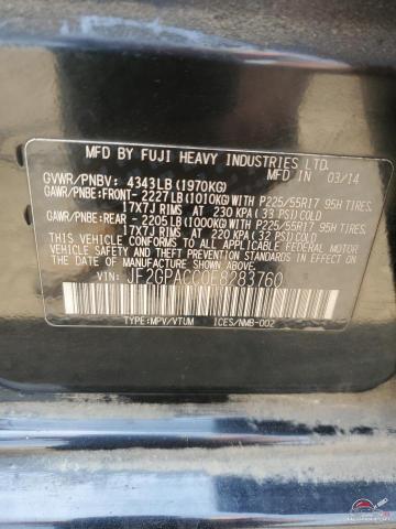 JF2GPACC0E8283760 2014 SUBARU XV photo no. 12