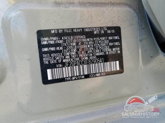 JF2GPACCXF8290541 2015 SUBARU XV photo no. 13
