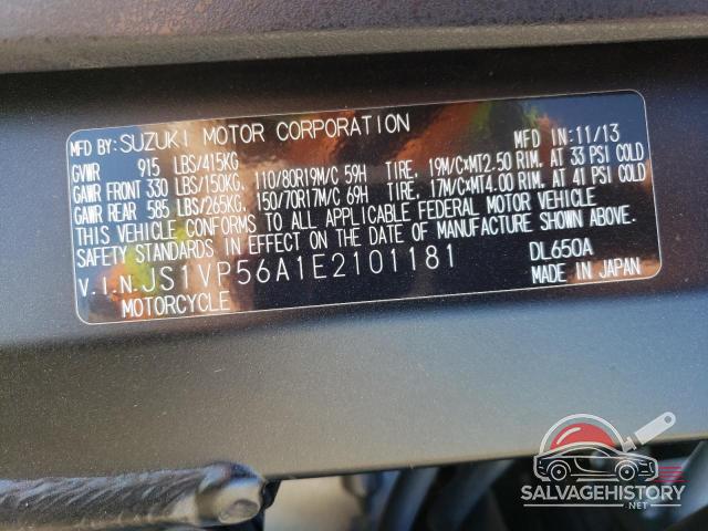 JS1VP56A1E2101181 2014 SUZUKI CYCLE DL photo no. 9