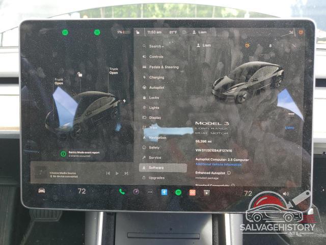 5YJ3E1EB4JF127416 2018 TESLA MODEL 3 photo no. 9