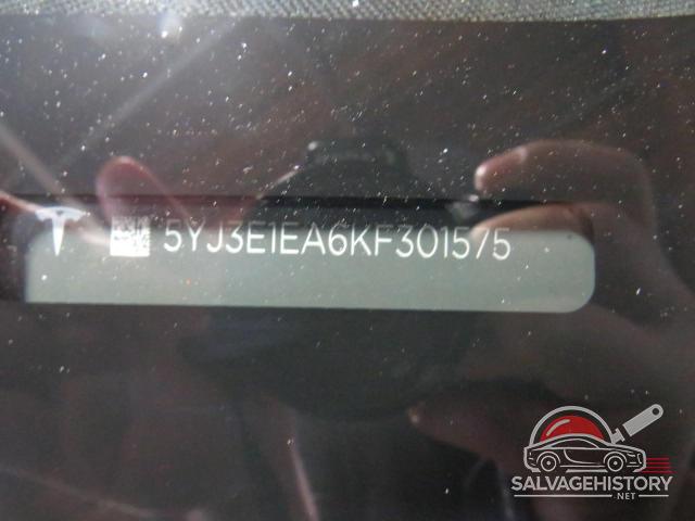 5YJ3E1EA6KF301575 2019 TESLA MODEL 3 photo no. 10