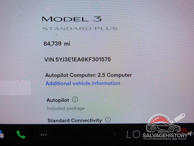 5YJ3E1EA6KF301575 2019 TESLA MODEL 3 photo no. 8