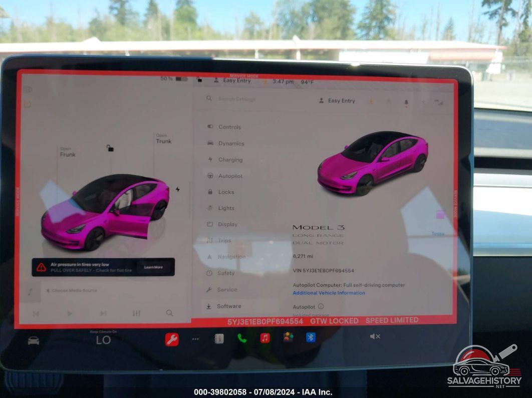 5YJ3E1EB0PF694554 2023 TESLA MODEL 3 photo no. 7