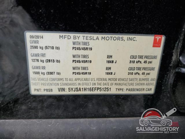 5YJSA1H16EFP51251 2014 TESLA MODEL S photo no. 13