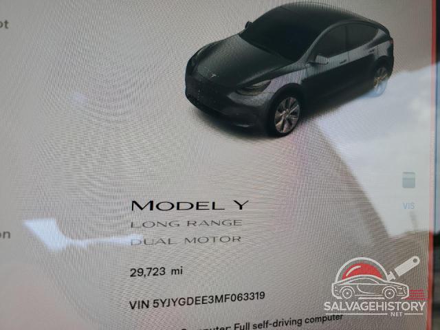 5YJYGDEE3MF063319 2021 TESLA MODEL Y photo no. 9