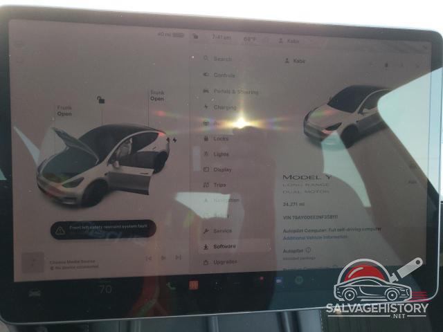 7SAYGDEE2NF358111 2022 TESLA MODEL Y photo no. 9