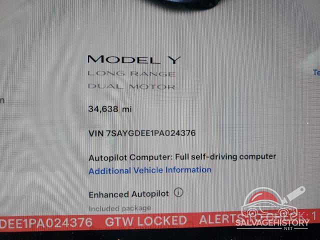 7SAYGDEE1PA024376 2023 TESLA MODEL Y photo no. 12