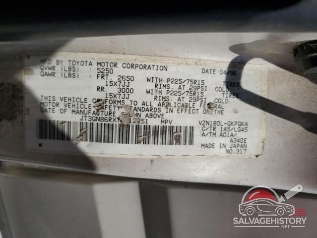 JT3GN86RXT0012251 1996 TOYOTA 4RUNNER photo no. 13