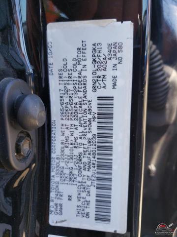 JTEZU14R148012039 2004 TOYOTA 4RUNNER photo no. 12