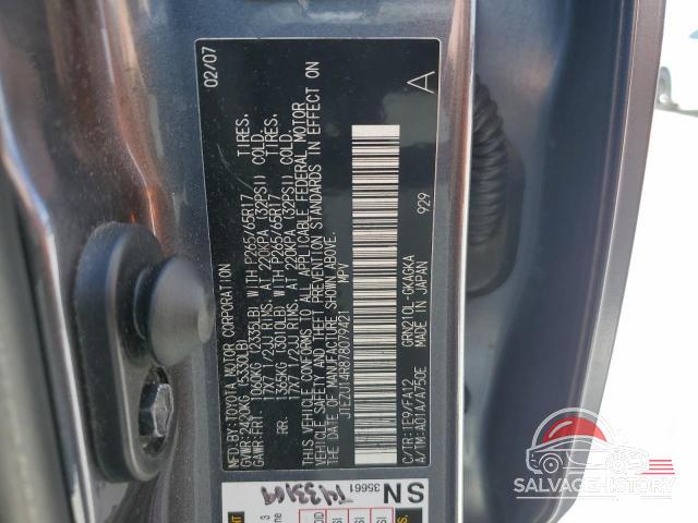 JTEZU14R878079421 2007 TOYOTA 4RUNNER photo no. 13