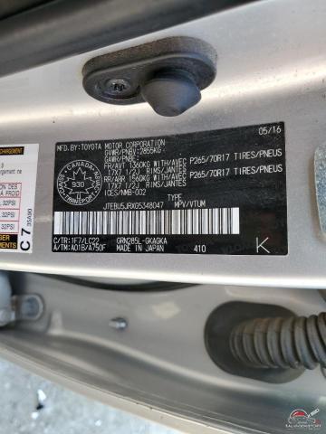 JTEBU5JRXG5348047 2016 TOYOTA 4RUNNER photo no. 14