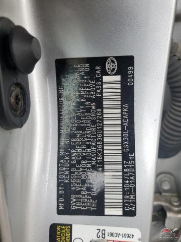 4T1BK36B36U127268 2006 TOYOTA AVALON photo no. 12