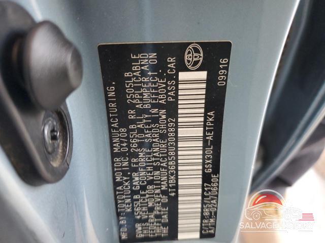 4T1BK36B58U308892 2008 TOYOTA AVALON photo no. 13