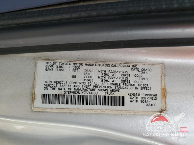 5TEPM62N1YZ693168 2000 TOYOTA All Models photo no. 13