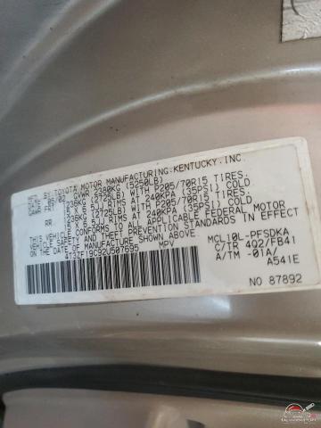 4T3ZF19C92U507695 2002 TOYOTA All Models photo no. 13