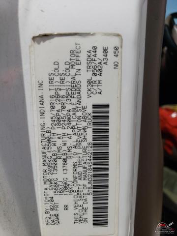 5TBJN32184S442128 2004 TOYOTA All Models photo no. 12