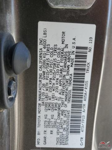 5TENX22N09Z633245 2009 TOYOTA All Models photo no. 12