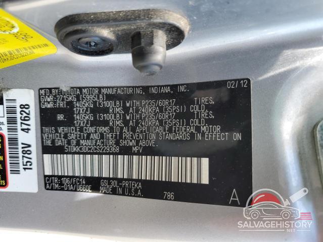 5TDKK3DC2CS229368 2012 TOYOTA All Models photo no. 13