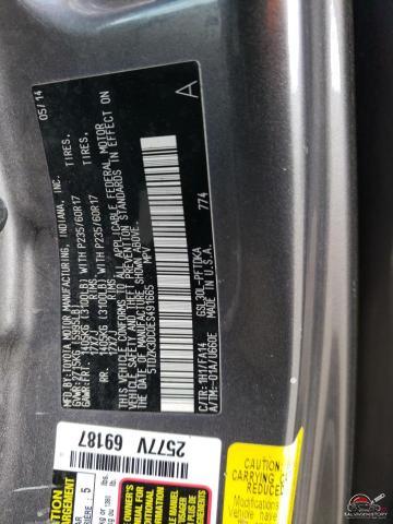 5TDZK3DC0ES491665 2014 TOYOTA All Models photo no. 13