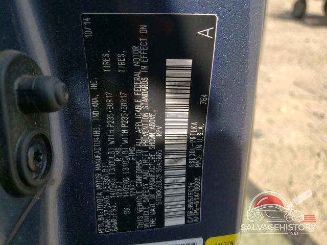 5TDKK3DC2FS543865 2015 TOYOTA All Models photo no. 14