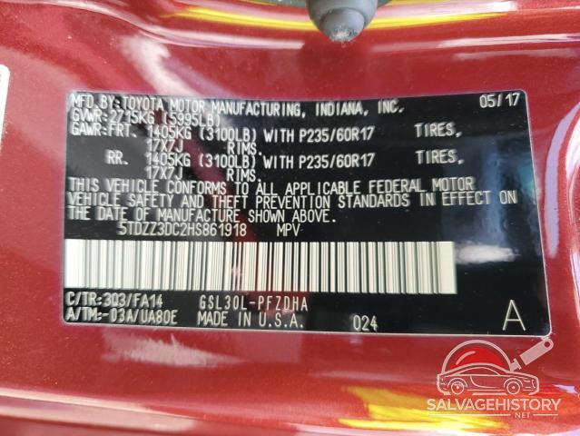 5TDZZ3DC2HS861918 2017 TOYOTA All Models photo no. 13