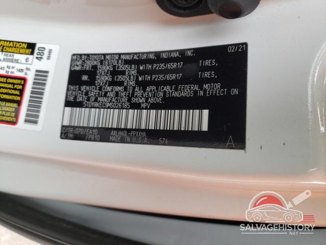 5TDYRKEC9MS026185 2021 TOYOTA All Models photo no. 13