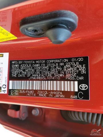 JTNKHMBX5L1074110 2020 TOYOTA C-HR photo no. 12