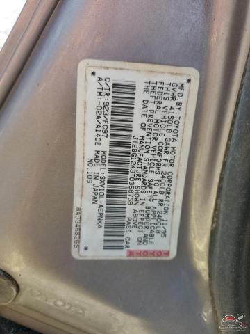 JT2BG12K3T0368758 1996 TOYOTA CAMRY photo no. 12