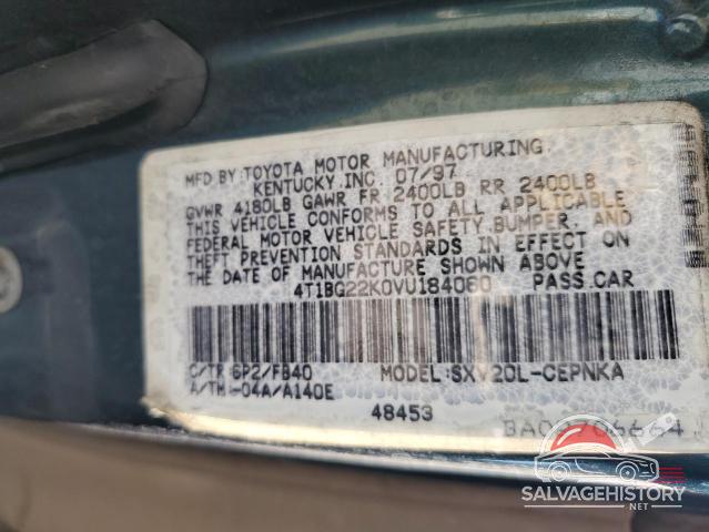 4T1BG22K0VU184060 1997 TOYOTA CAMRY photo no. 12