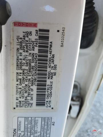 JTDBE32K820042543 2002 TOYOTA CAMRY photo no. 12