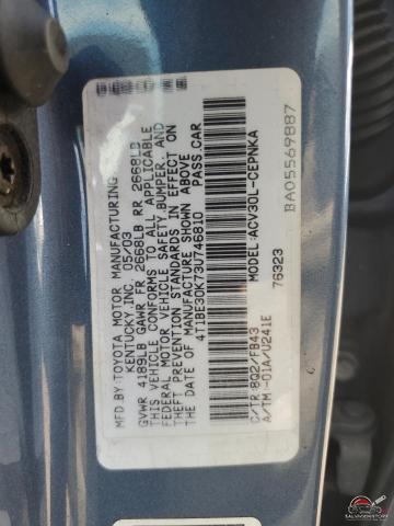 4T1BE30K73U746810 2003 TOYOTA CAMRY photo no. 12