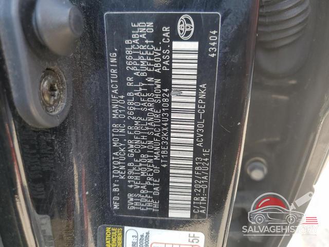 4T1BE32KX4U310824 2004 TOYOTA CAMRY photo no. 12