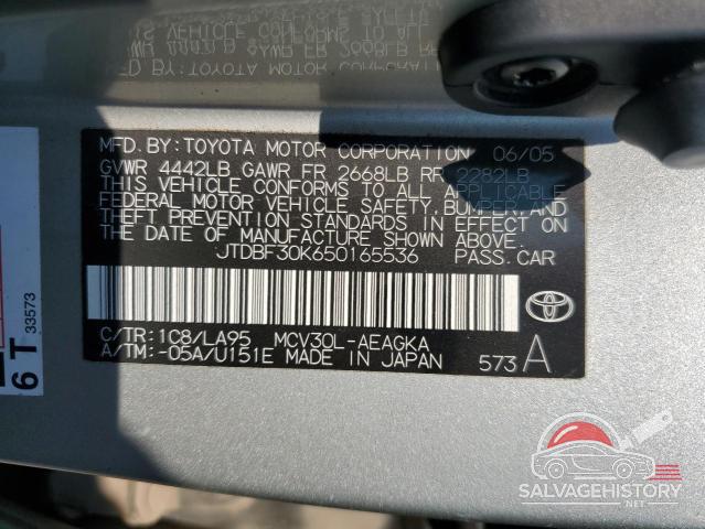 JTDBF30K650165536 2005 TOYOTA CAMRY photo no. 12