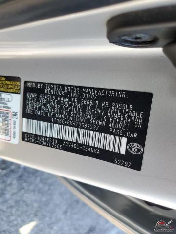 4T1BE46K47U682227 2007 TOYOTA CAMRY photo no. 13