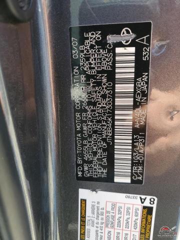 JTNBB46K173037310 2007 TOYOTA CAMRY photo no. 13