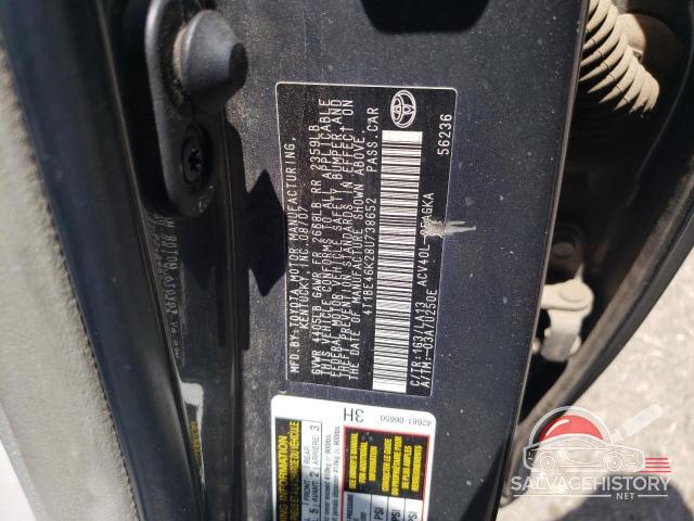 4T1BE46K28U738652 2008 TOYOTA CAMRY photo no. 13