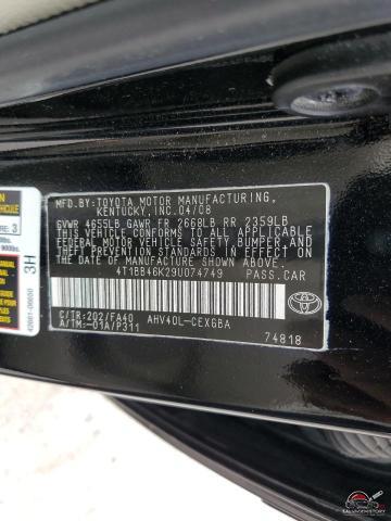 4T1BB46K29U074749 2009 TOYOTA CAMRY photo no. 12