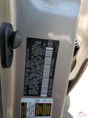 4T1BB46K59U092758 2009 TOYOTA CAMRY photo no. 12